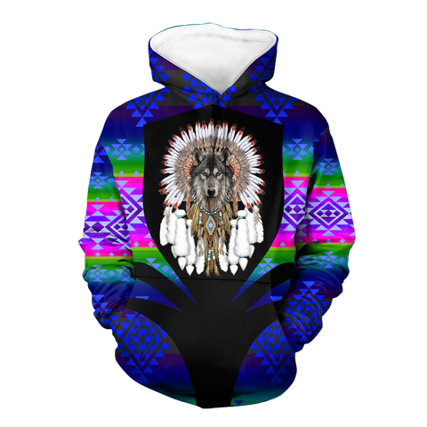 Powwow StoreHD000340 Pattern Native Pride 3D Hoodie