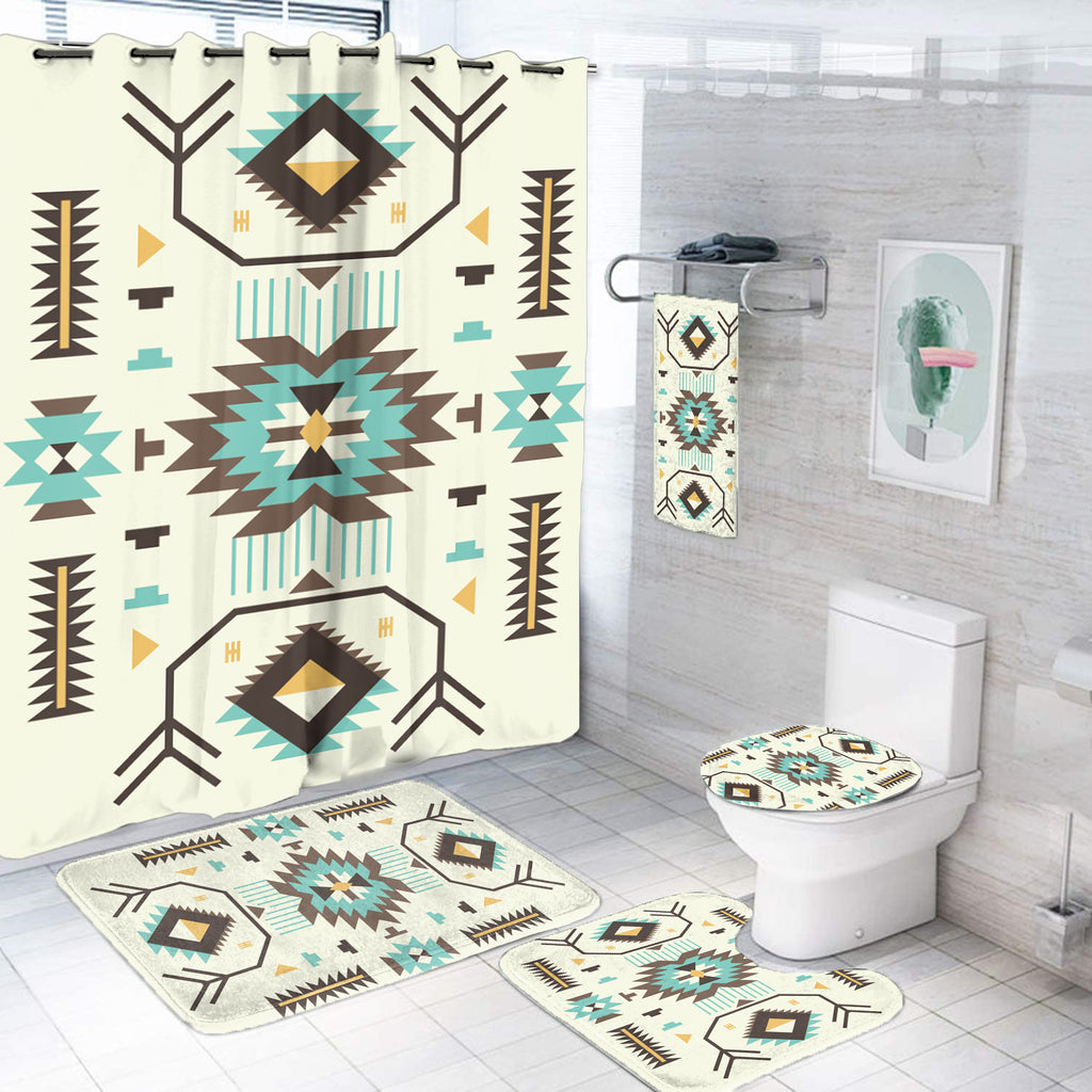 Powwow StoreBS00085 Pattern Native American Bathroom Set