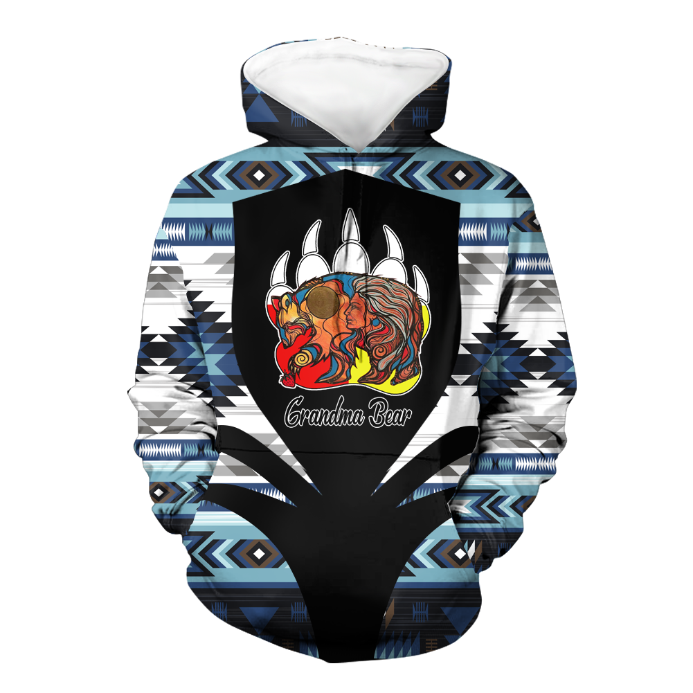 Powwow StoreHD000335 Pattern Native Pride 3D Hoodie