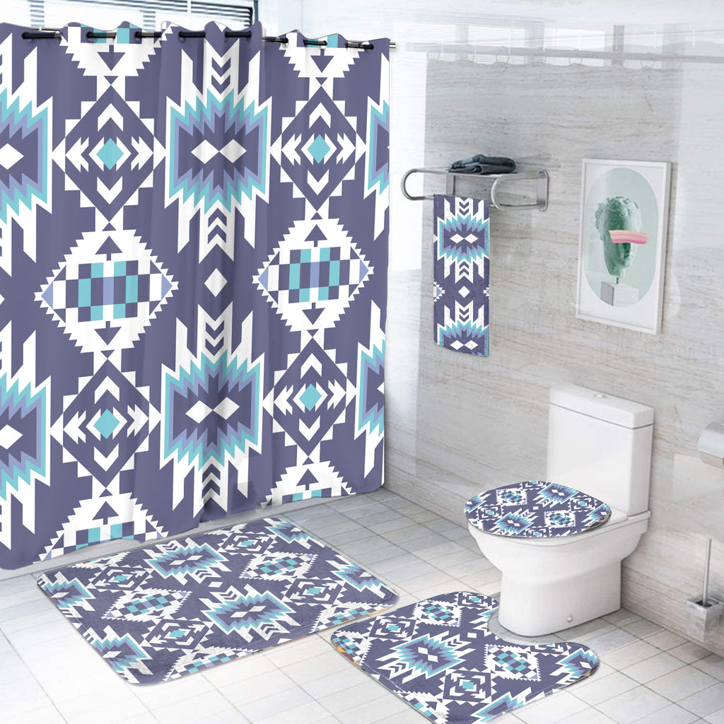 Powwow StoreBS000109 Pattern Native American Bathroom Set