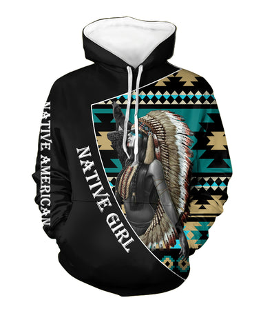 Powwow Store gb nat00470 feather headdress native girl 3d hoodie