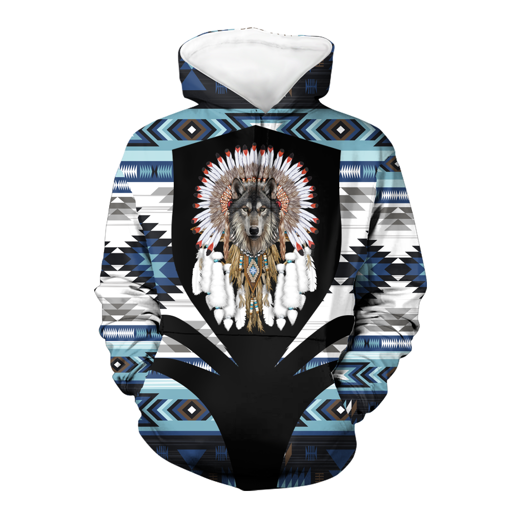 Powwow StoreHD000333 Pattern Native Pride 3D Hoodie