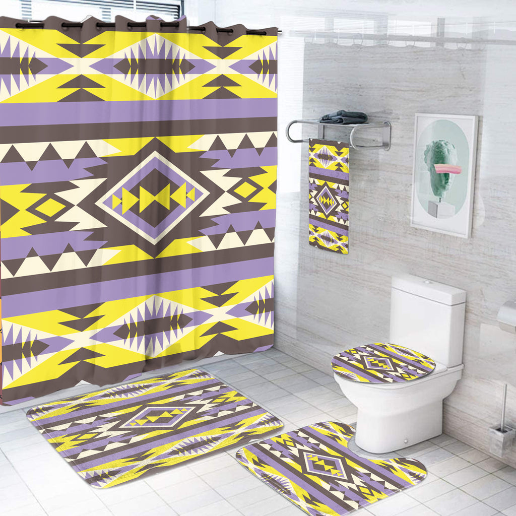 Powwow StoreBS000108 Pattern Native American Bathroom Set