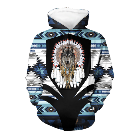 Powwow StoreHD000333 Pattern Native Pride 3D Hoodie