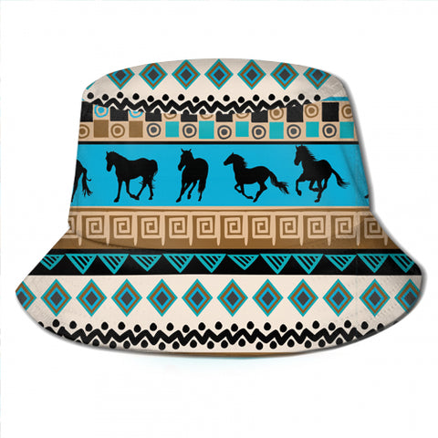 Powwow StoreBKH0010 Pattern Natieve Design Bucket Hat