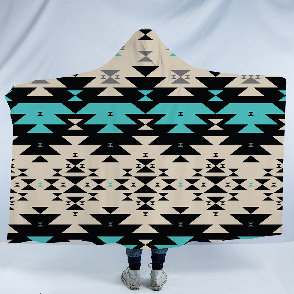 Powwow Store gb nat00606 geometric seamless pattern hooded blanket