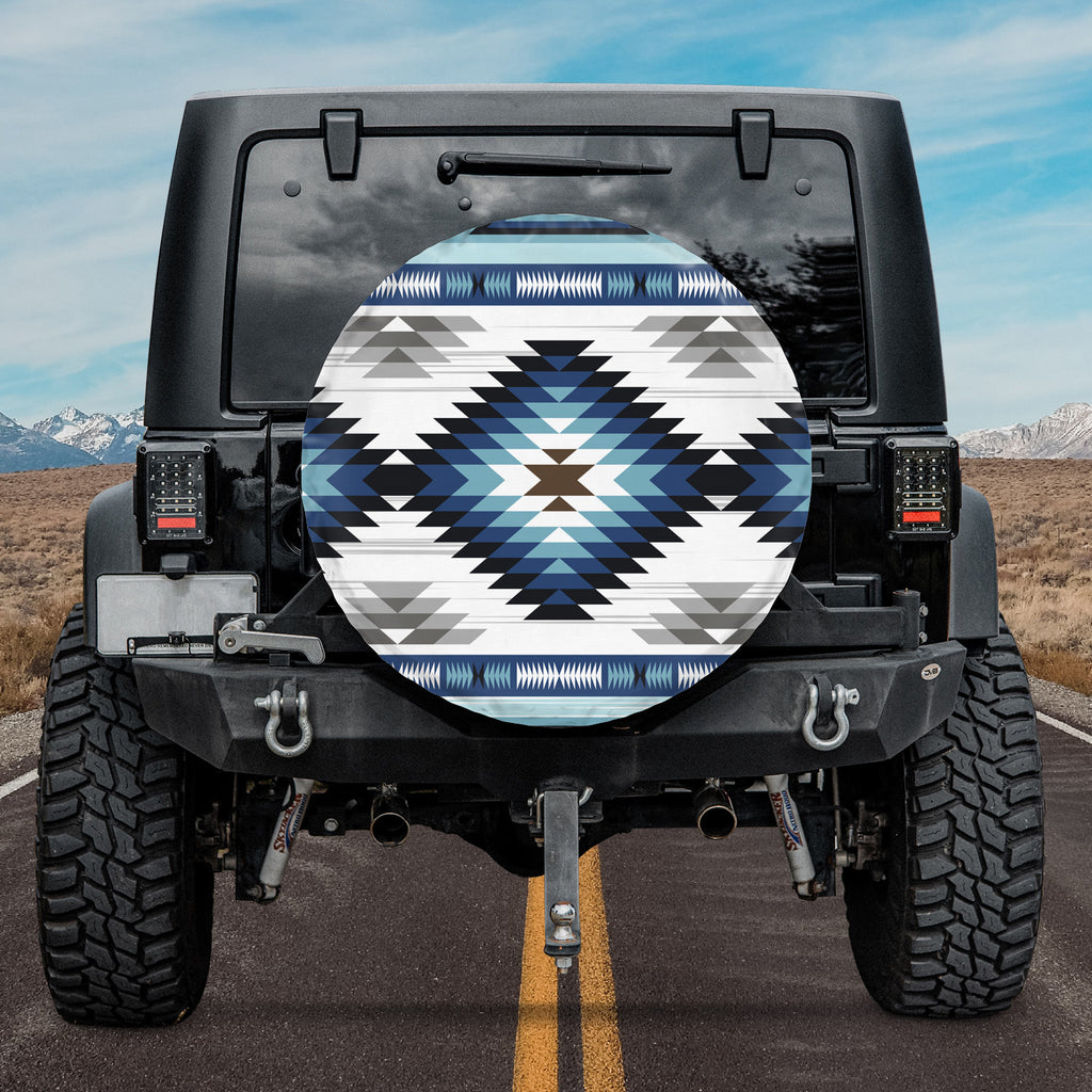 Powwow Store gb nat00528 blue colors tribal spare tire cover