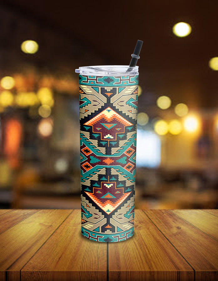 Powwow Store gb nat00016 native american culture design skinny tumbler