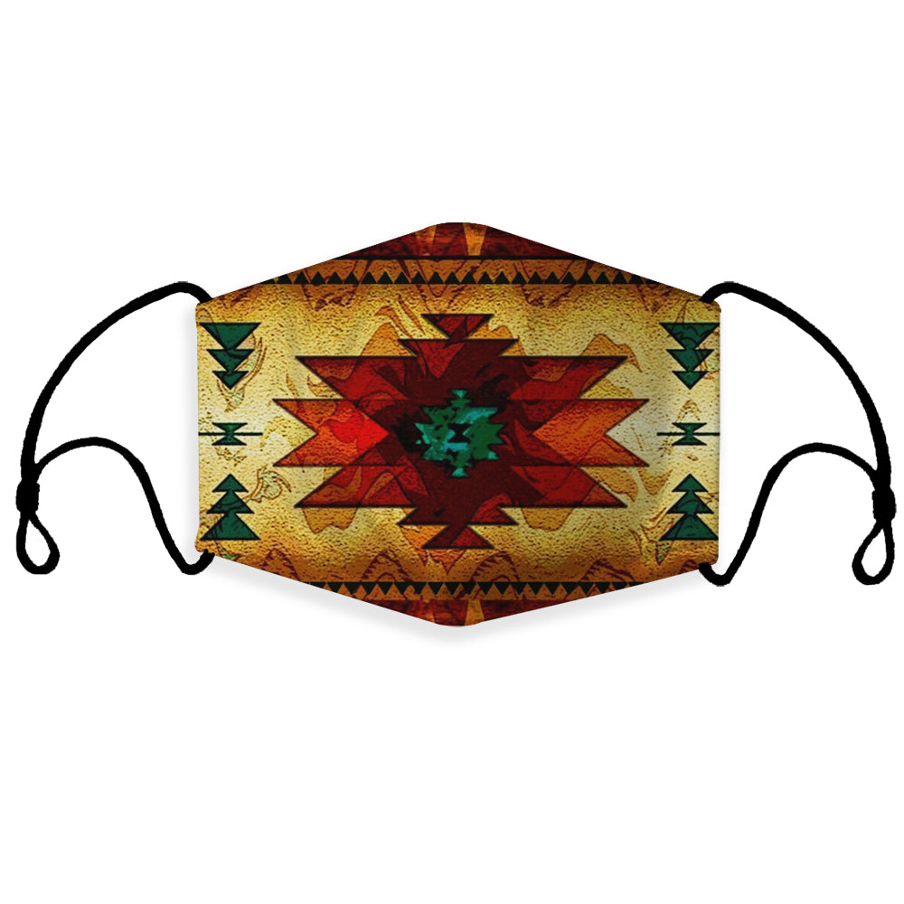 GB-NAT00068 United Tribes Brown Native American Native American 3D Mask (with 1 filter)