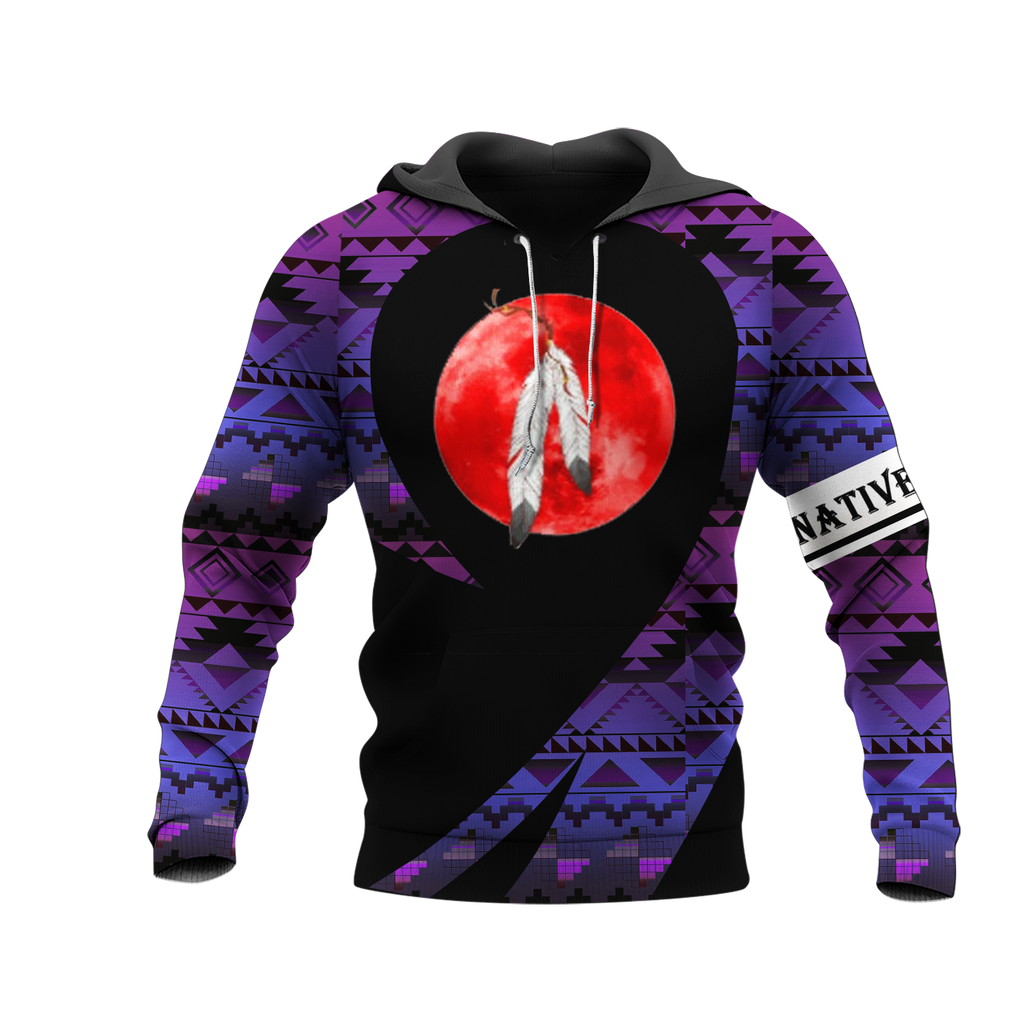 Powwow StoreHD000237 Pattern Native Pride 3D Hoodie