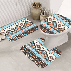GB-NAT00604 Tribal Striped Seamless Pattern  Bathroom Mat 3 Pieces