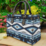 Powwow Storegb nat00528 blue colors pattern leather bag