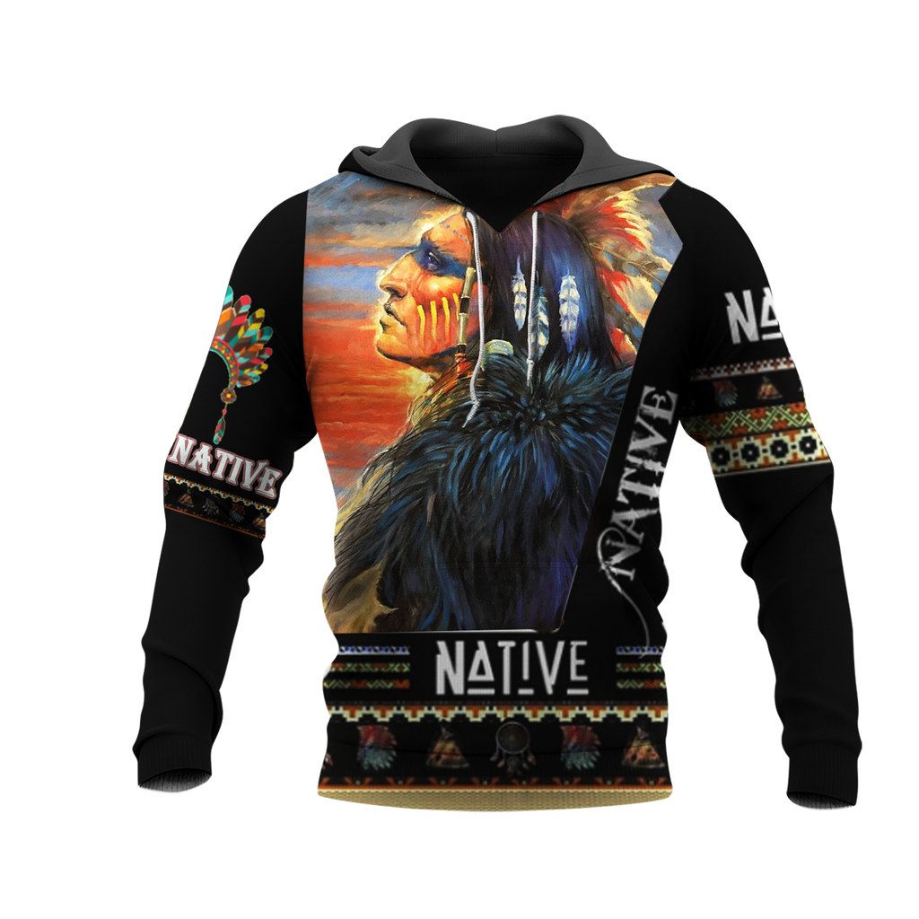 Powwow Store hd1108 the chief native 3d hoodie