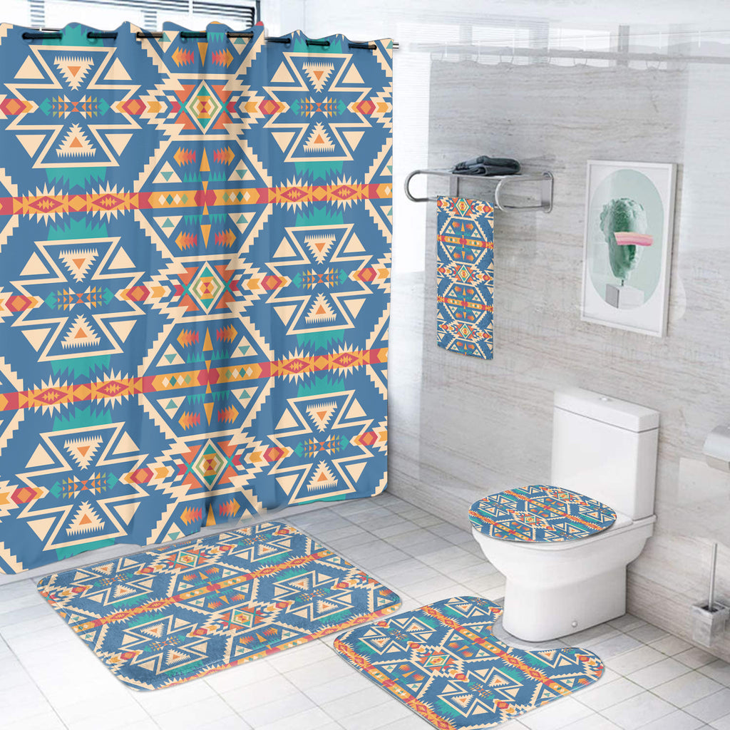 Powwow StoreBS000107 Pattern Native American Bathroom Set