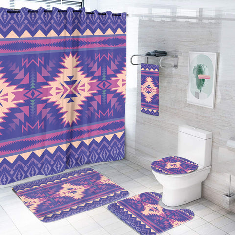 Powwow StoreGBNAT00764 Pattern Native American Bathroom Set