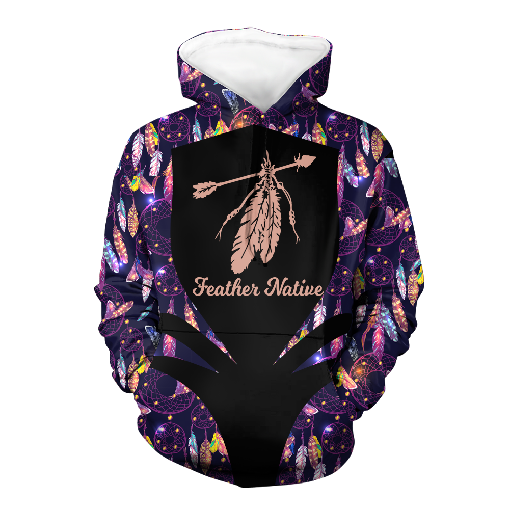 Powwow StoreHD000331 Pattern Native Pride 3D Hoodie