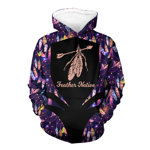 Powwow StoreHD000331 Pattern Native Pride 3D Hoodie