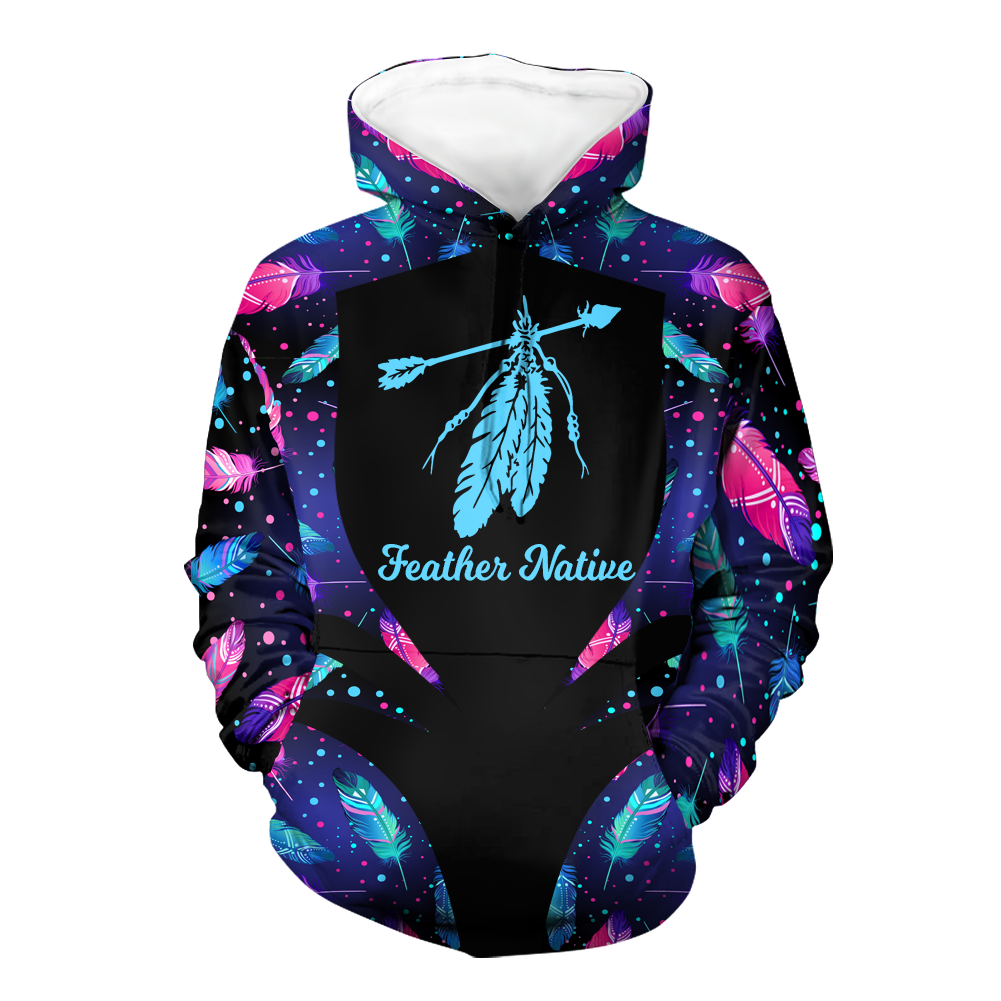 Powwow StoreHD000329 Pattern Native Pride 3D Hoodie