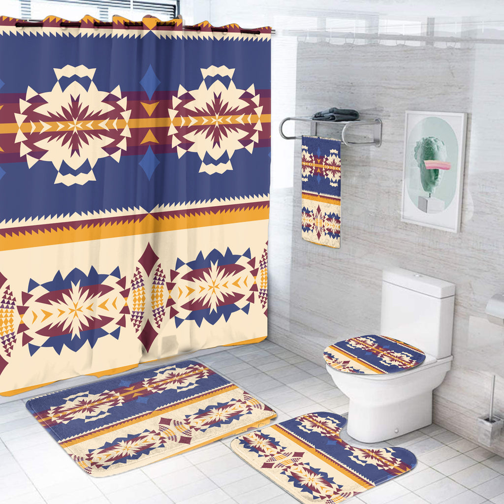 Powwow StoreBS000104 Pattern Native American Bathroom Set