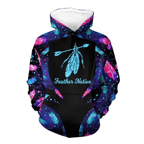 Powwow StoreHD000330 Pattern Native Pride 3D Hoodie