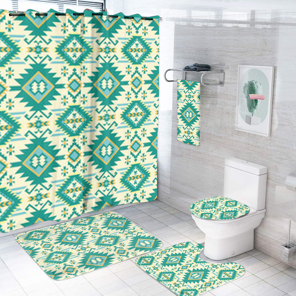 Powwow StoreBS000103 Pattern Native American Bathroom Set