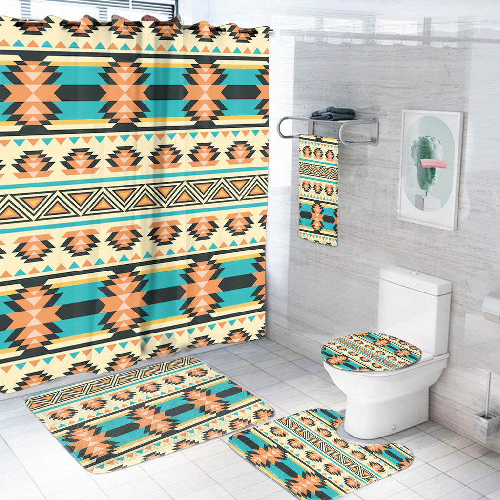 Powwow StoreBS000102 Pattern Native American Bathroom Set