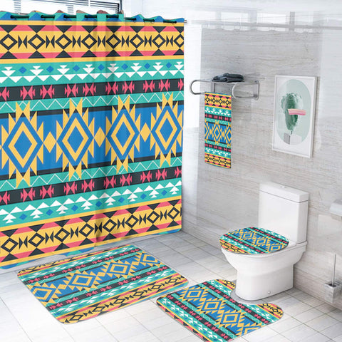 Powwow StoreBS000101 Pattern Native American Bathroom Set