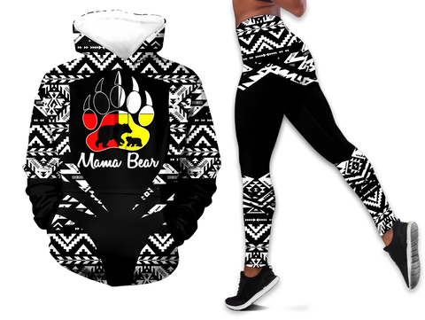 Powwow StoreHLS00350 Pattern Native 3D Hoodie Legging Set