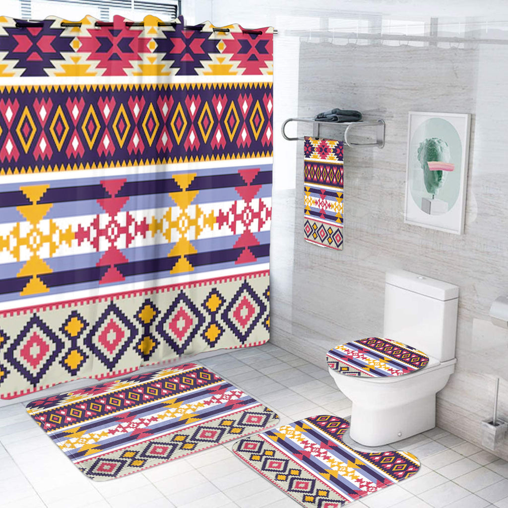 Powwow StoreBS00099 Pattern Native American Bathroom Set