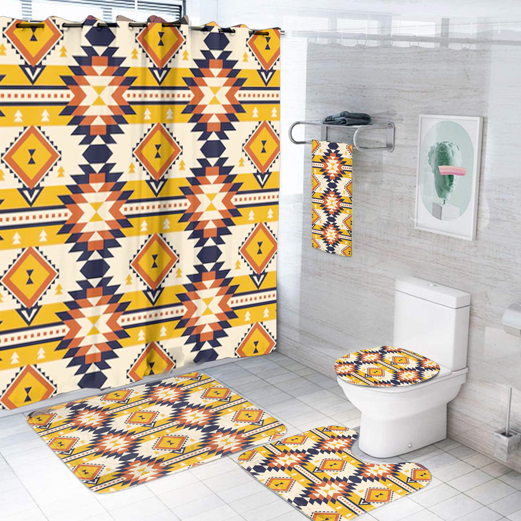 Powwow StoreBS00098 Pattern Native American Bathroom Set