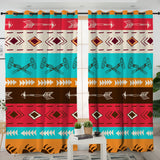 GB-NAT00596 Colorful Ethnic Style  Living Room Curtain