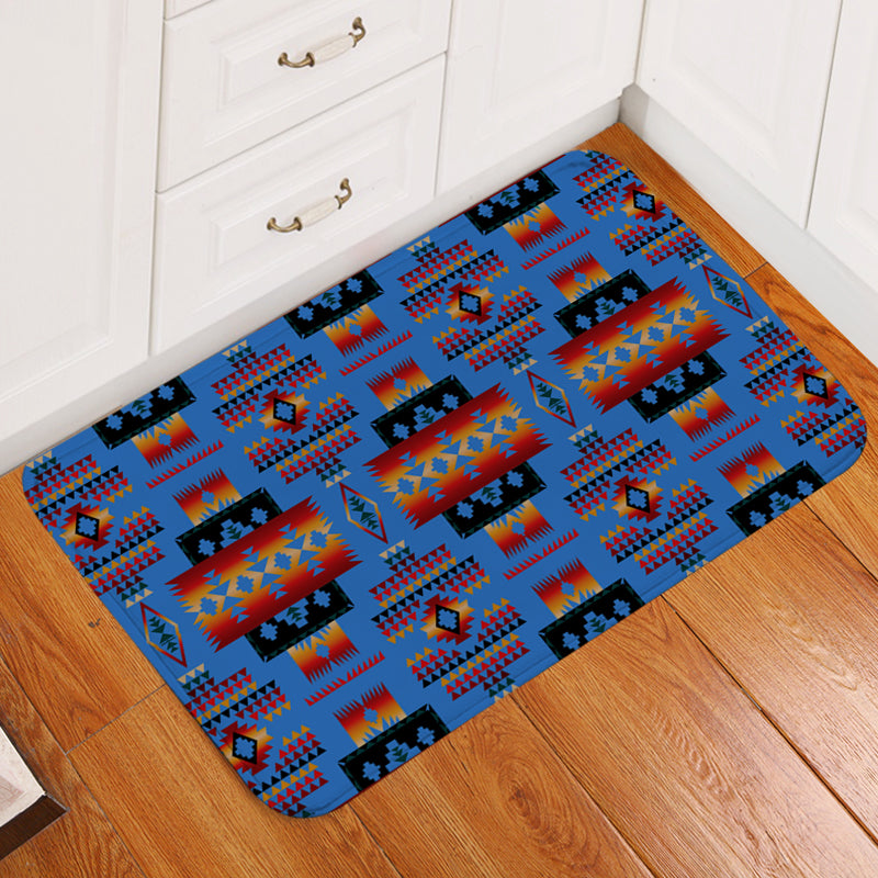 GB-NAT00046-13 Navy Tribes Pattern Doormat