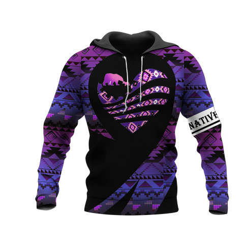 Powwow StoreHD000238 Pattern Native Pride 3D Hoodie