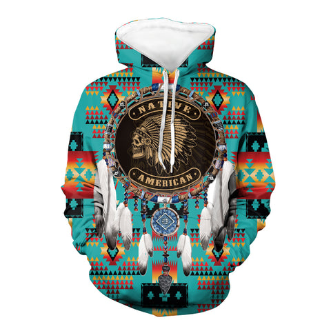 Powwow Store gb nat00342 chief native dream catcher 3d hoodie