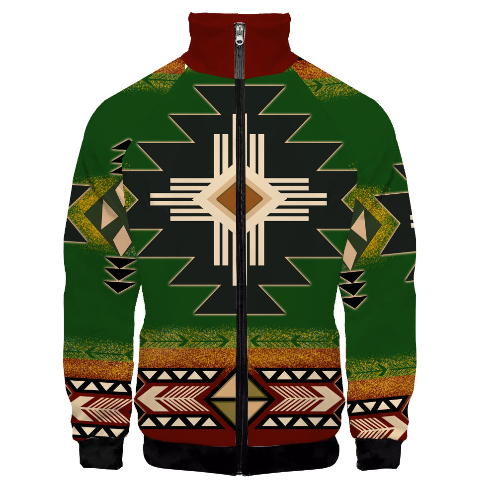 Powwow StoreGBNAT000101 Southwest Green American Jacket