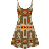 Powwow Store gb nat00062 10 light brown tribe design native american strings dress