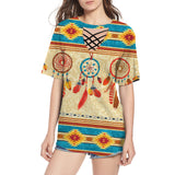 Powwow Store gb nat00524 feather dream catchers round neck hollow out tshirt