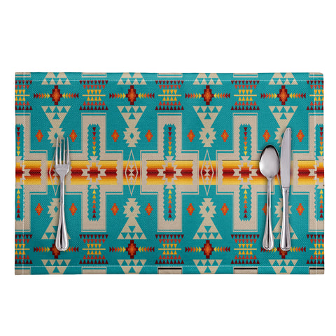 Powwow Store gb nat00062 05 turquoise design native table mats