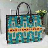 GB-NAT00062-05 Turquoise Tribe  Leather Bag