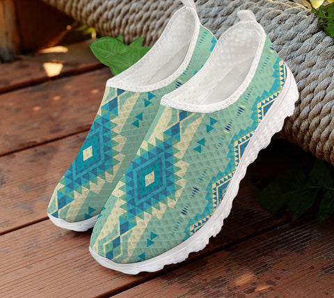 GB-NAT00599 Pattern Ethnic Native Mesh Shoes