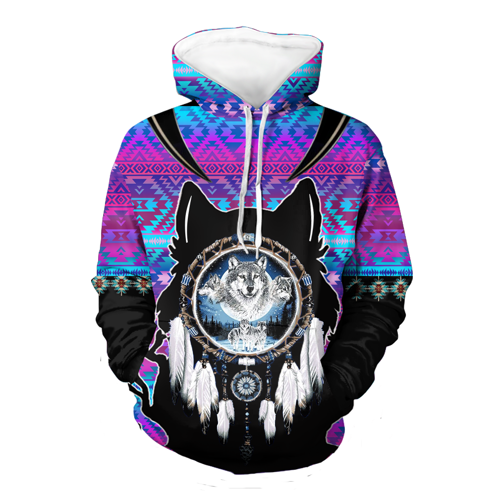 Powwow StoreHD00098 Native American Pride  3D Hoodie