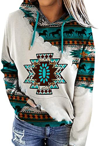 Powwow StoreHD00076  Blue Pattern Native 3D Hoodie