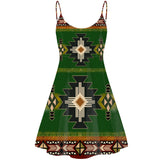 Powwow Store gb nat0001 southwest green symbol native american strings dress