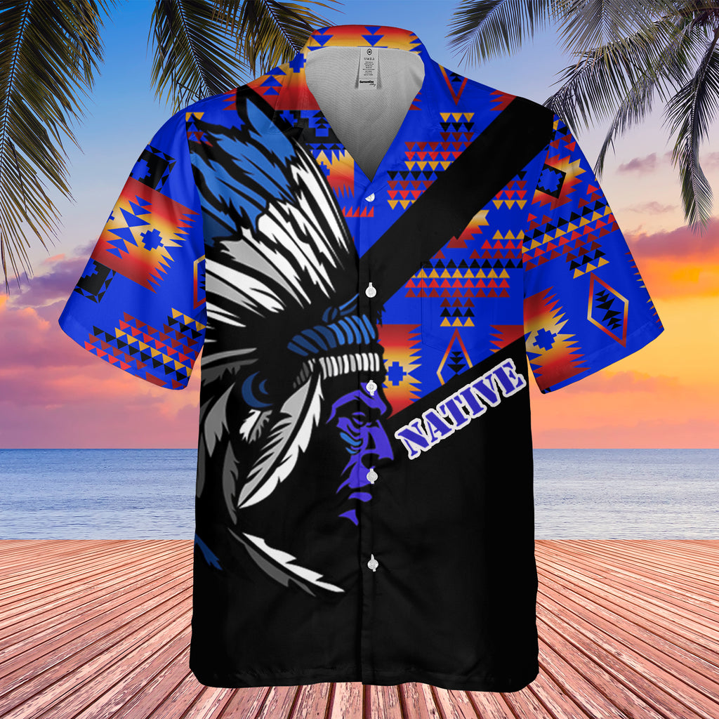 Powwow StoreGBHW000147 Pattern Native Hawaiian Shirt 3D