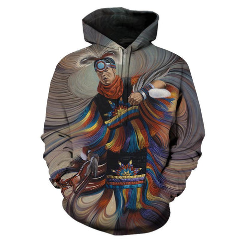 Powwow Dancers  Man Native American Hoodie no link - Powwow Store