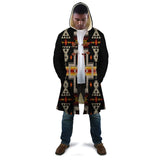 GB-NAT00062-01 Black Tribe Design Native American Cloak