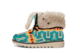 GB-NAT00062-05 Turquoise Tribe Faux Fur- Leather Boots