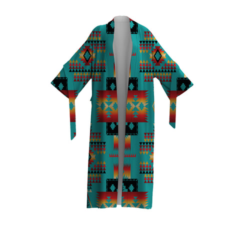 Powwow Store gb nat00046 01 blue pattern night robe