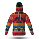 Powwow Store gb nat00029 red thunderbird native american 3d hoodie with mask