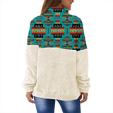 Powwow Store gb nat00046 01 blue native tribes pattern native american collar sweatshirt